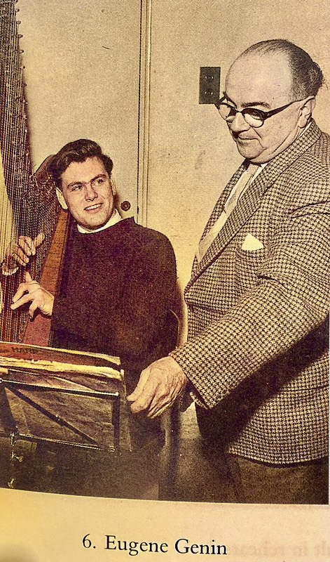 Eugene Genin coaching a harpist at National Youth Orchestra Eugene Genin